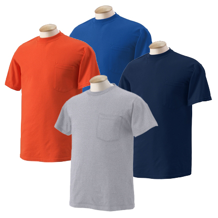 Adult Pocket T-Shirt (Asst Colors)